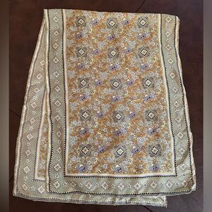 Vintage Italian Silk Scarf - 44" X 16"